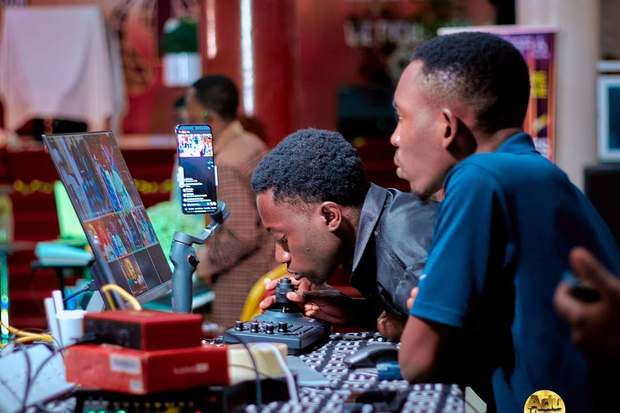 SHIFT media team directing a live multi-camera stream in Lome